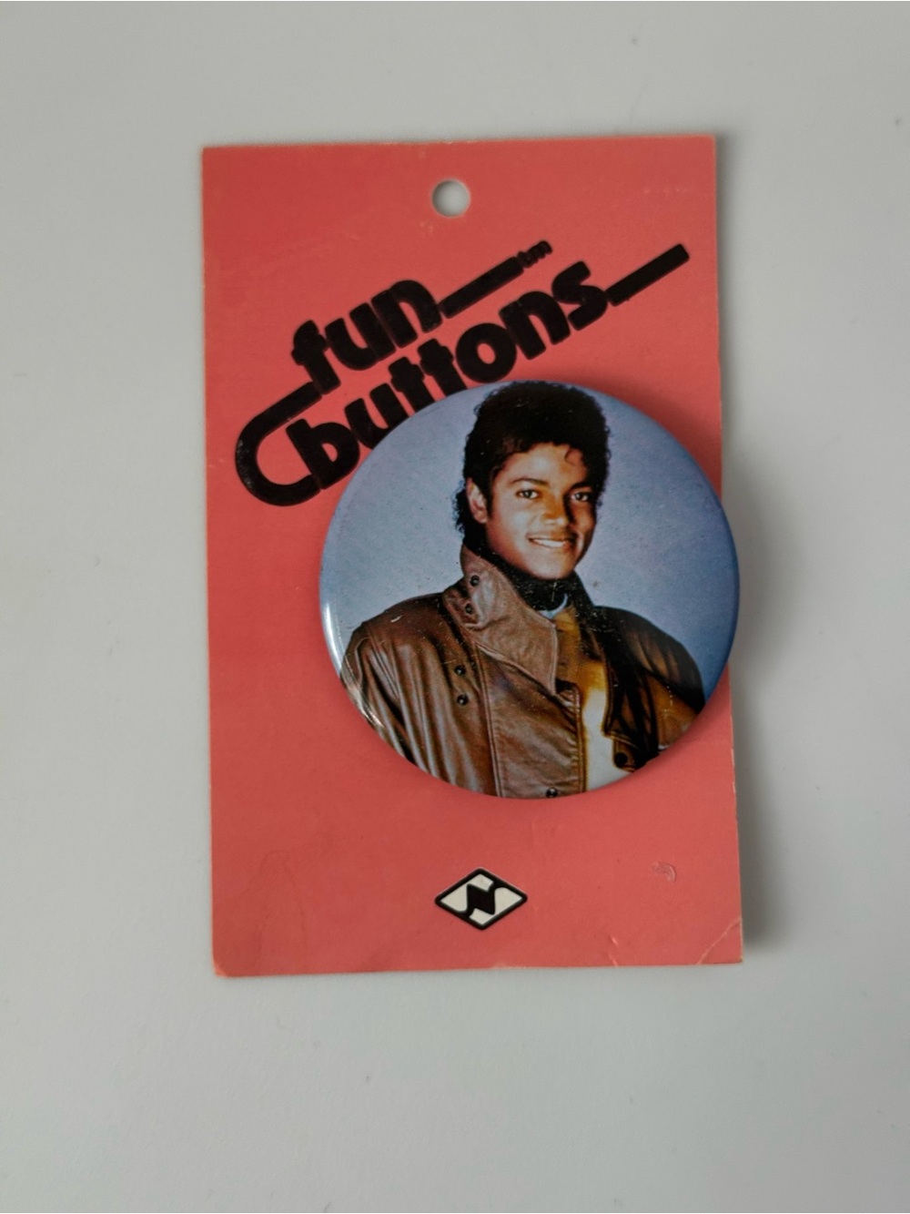 Vintage 1980s Michael Jackson Thriller Era Beat It Album Cover Pin - New